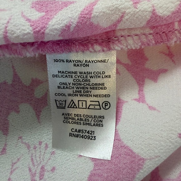 Pink White Floral Sleeveless Peplum Top Sz S Cottagecore Soft Girl Feminine Boho - Picture 6 of 6